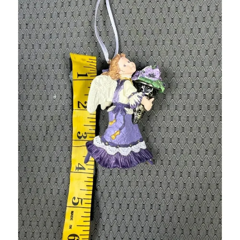 VTG 1996 Hallmark Keepsake Ornament Showcase Pansy Angel The Language of Flowers